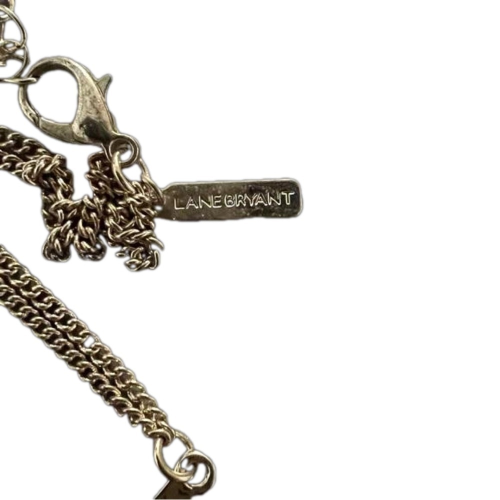 Bohemian Style Gold Tone Beaded Fringe Necklace 18in - Picture 2 of 2